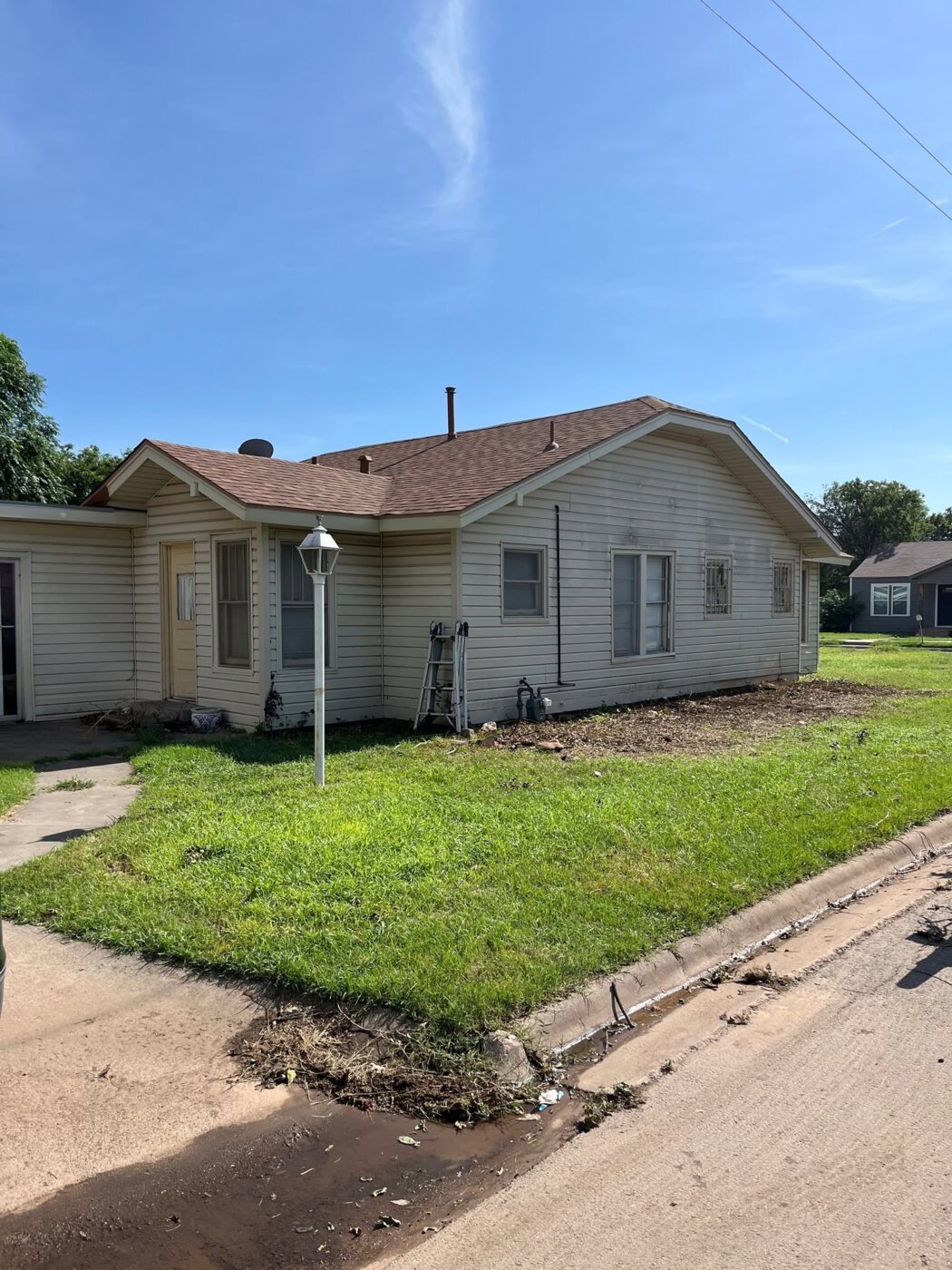 Residential property after brush and overgrowth removal